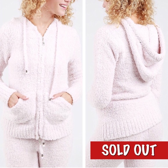 The White Lotus Boutique Tops - LAST 🔘 Baby Loves Pink Berber zip Hoodie